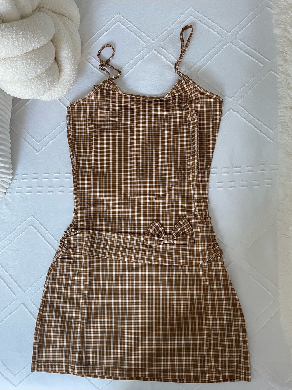 NEW Lioness Bow Check Minidress size S